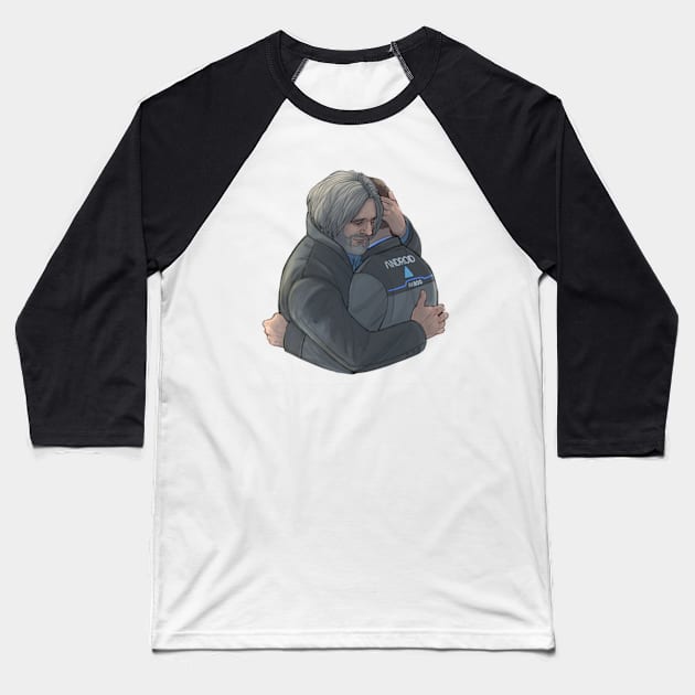 Hank and Connor hug Baseball T-Shirt by Julientel89